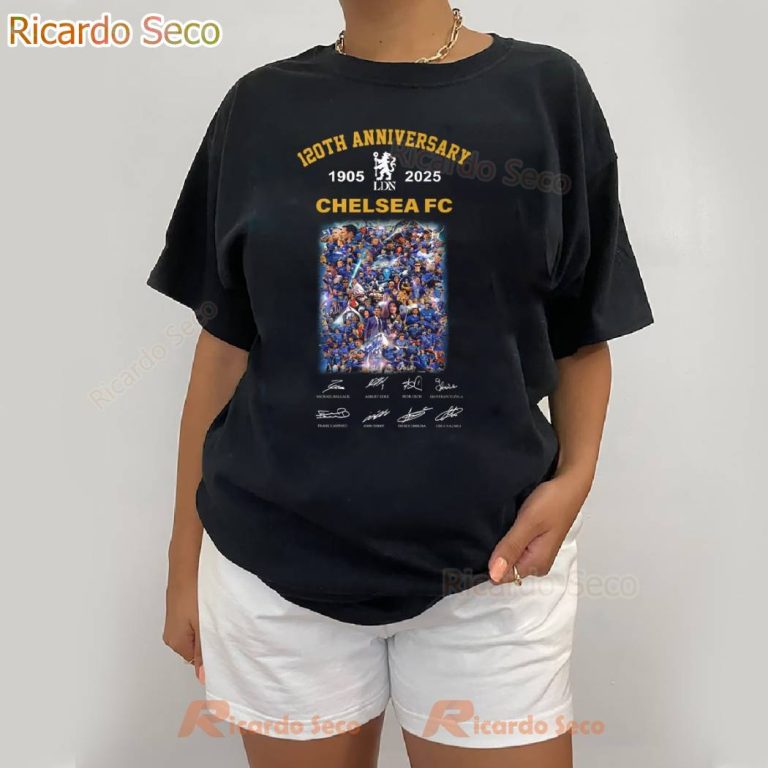 Chelsea Fc 120th Anniversary 1905-2025 Signatures T-shirt-a 0AVhXTa