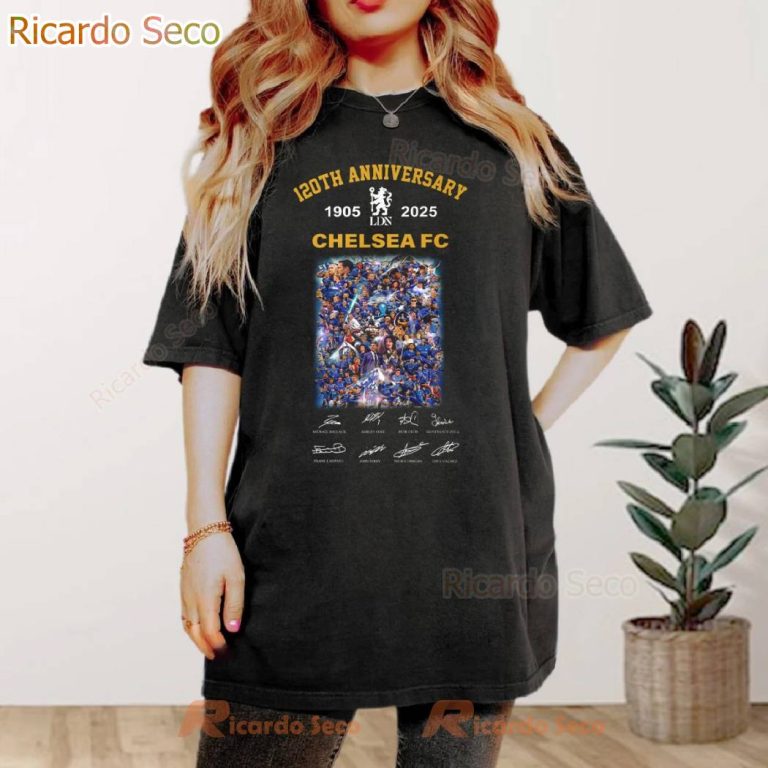 Chelsea Fc 120th Anniversary 1905-2025 Signatures T-shirt 38DRS5G