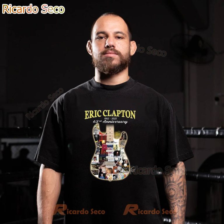Eric Clapton 63th Anniversary 1962-2025 T-shirt-a q0a9lLO