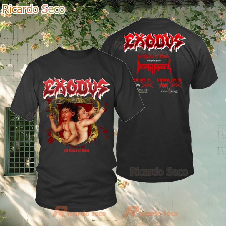 Exodus 40 Years Of Blood Tour 2025 T-shirt FYpULlx