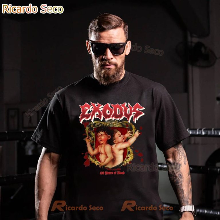 Exodus 40 Years Of Blood Tour 2025 T-shirt-a g5ryMat