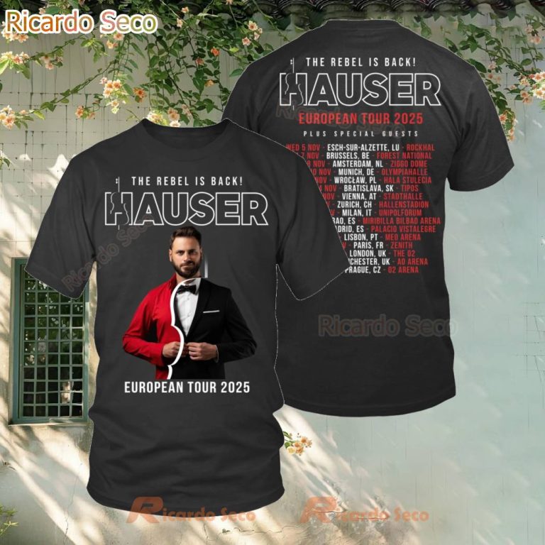 Hauser European Tour 2025 T-shirt cPMDUYO