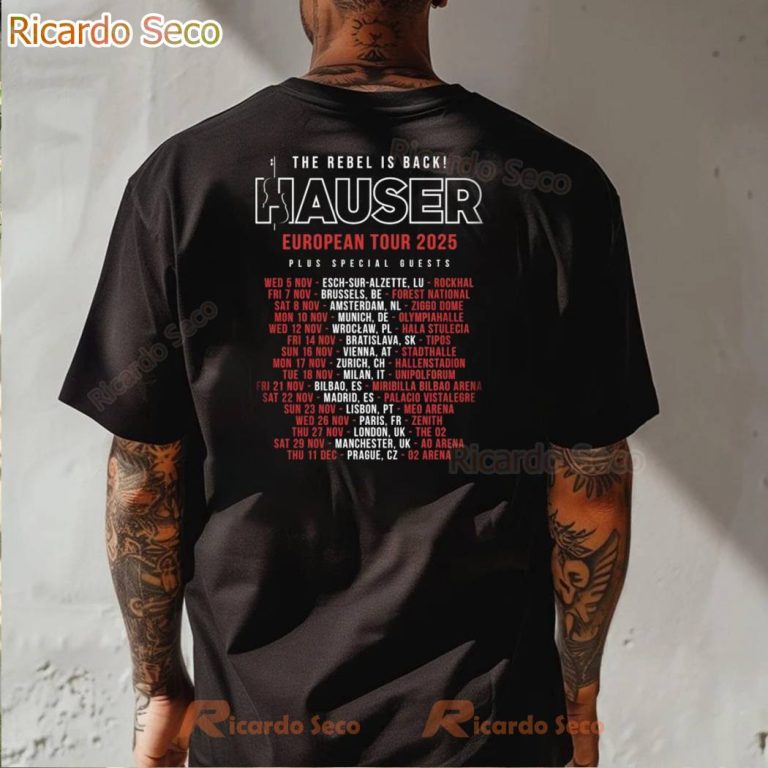 Hauser European Tour 2025 T-shirt-c hpiCMfg