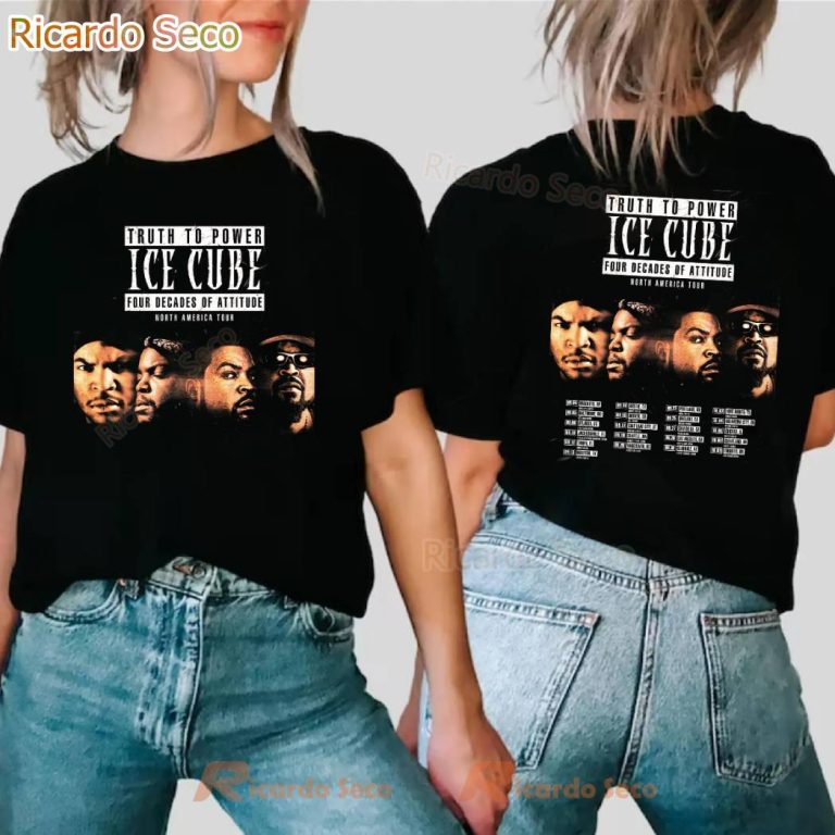 Ice Cube 4 Decades Of Attitude North America Tour 2025 T-shirt-a XSORzqm