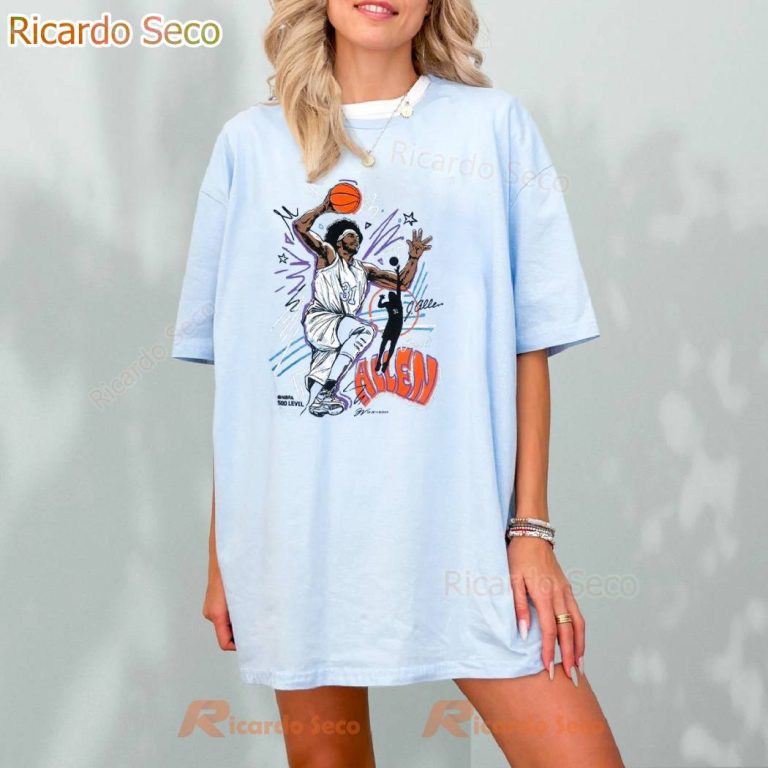 Jarrett Allen Sketch T-shirt za7Ah3K