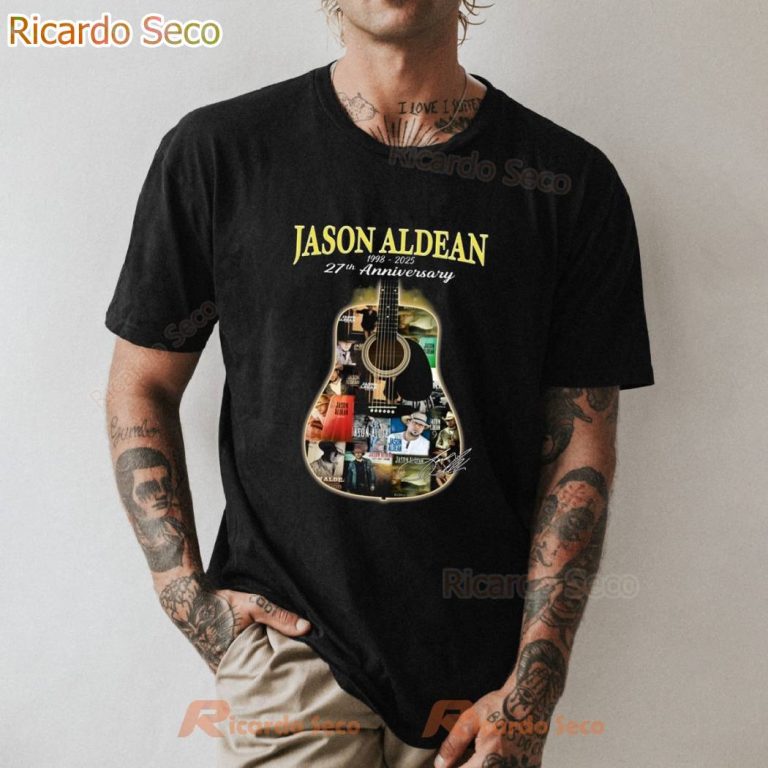 Jason Aldean 27th Anniversary 1998-2025 T-shirt mHh7Q15