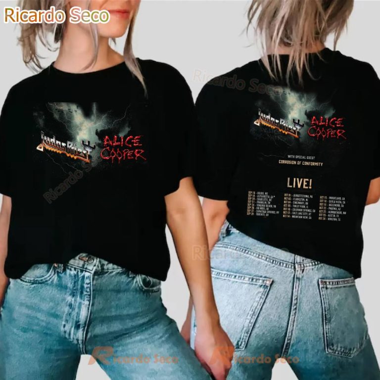 Judas Priest And Alice Cooper 2025 Tour T-shirt GKt5OHd