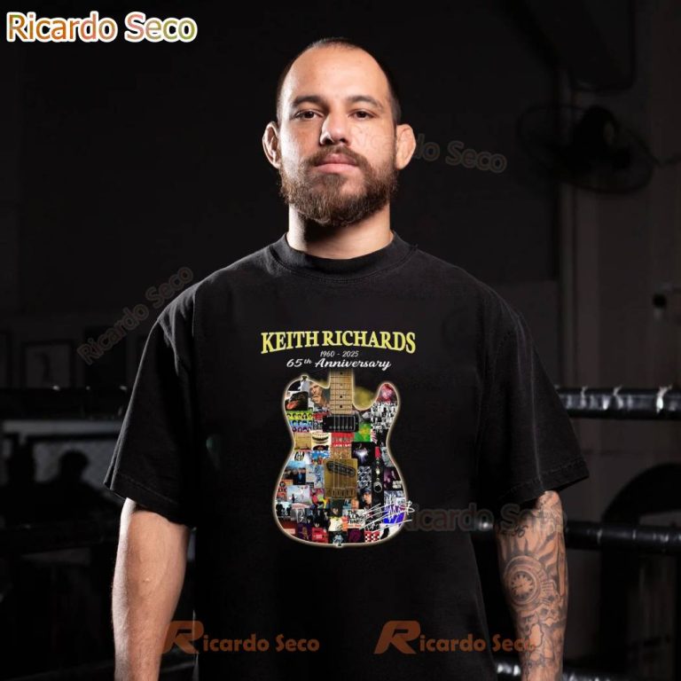 Keith Richards 65th Anniversary 1960-2025 T-shirt-a frvshQG