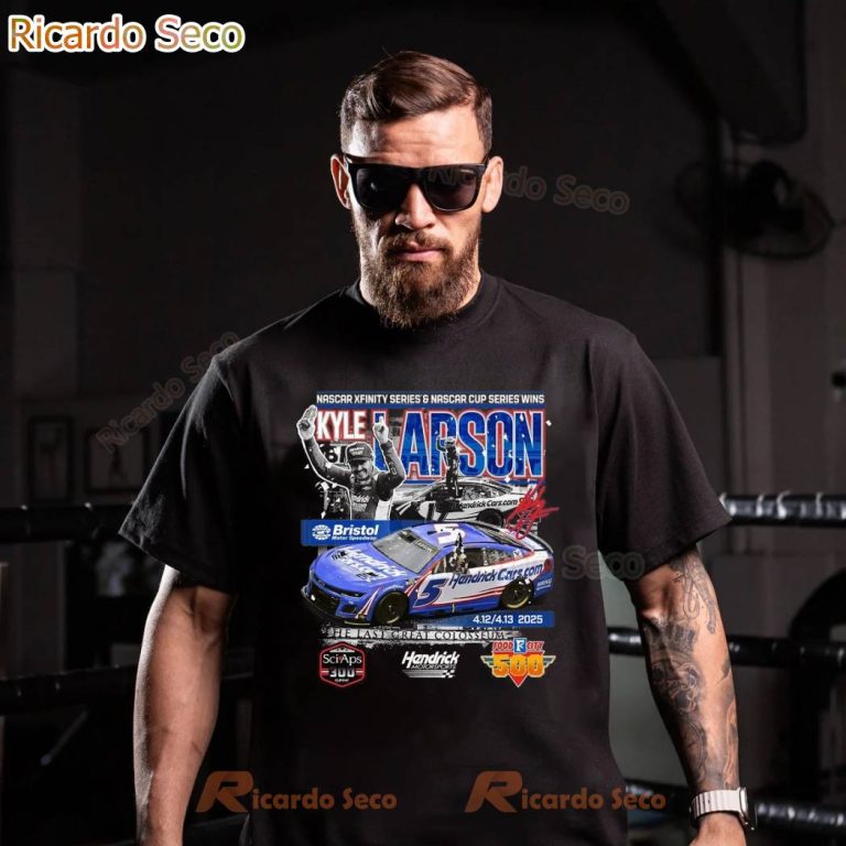 Kyle Larson 2025 Dual Car Bristol 1 Race Win T-shirt-a Cgcoi7N