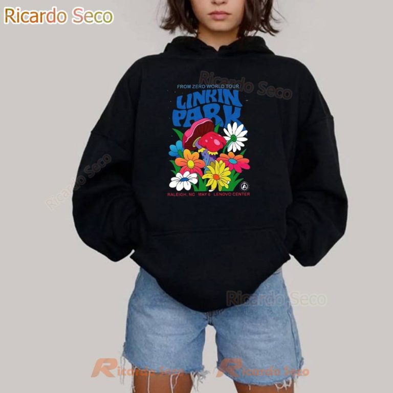 Linkin Park From Zero World Tour 2025 Flowers Raleigh North Carolina T-shirt-b Vxyg6zo
