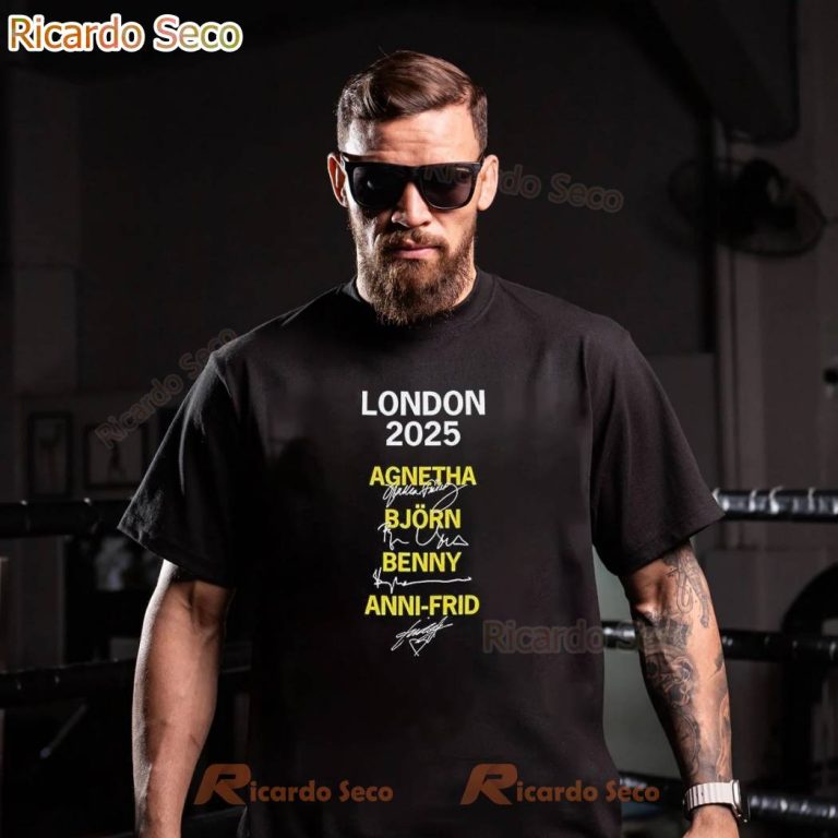 London 2025 Agnetha Bjorn Benny Anni Frid T-shirt K0w3gub