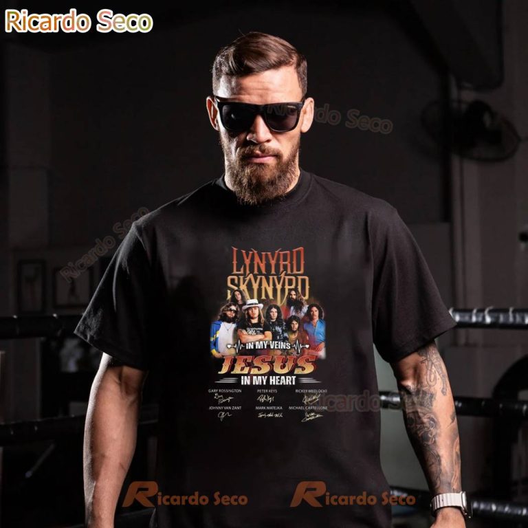 Lynyrd Skynyrd In My Veins Jesus In My Heart T-shirt qNU1o9b