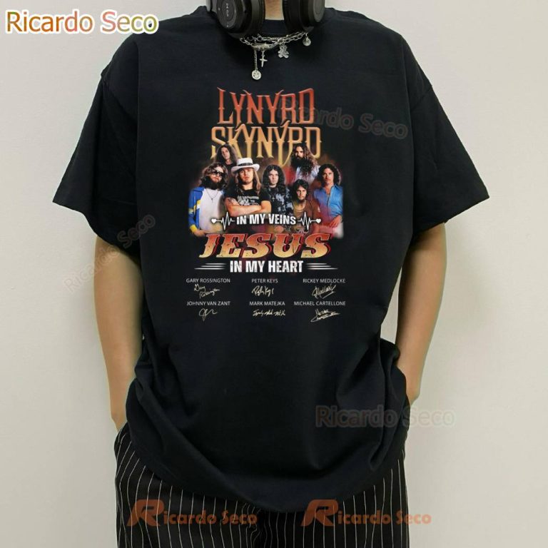 Lynyrd Skynyrd In My Veins Jesus In My Heart T-shirt-b hOSz5di