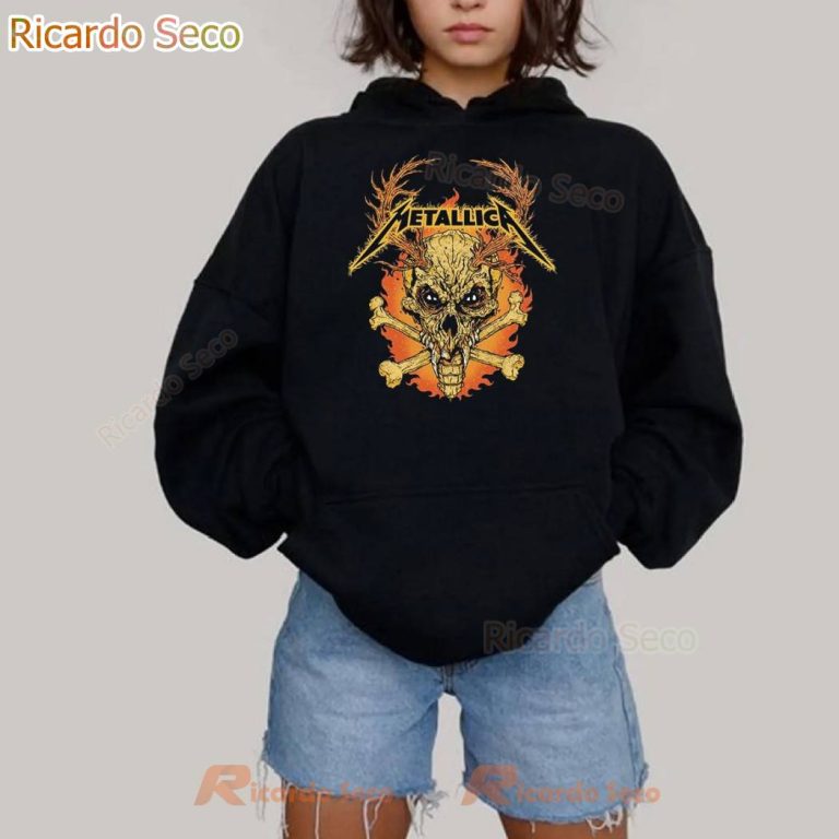 Metallica M72 World Tour 2025 Flame Skull Tour T-shirt-a mOjdZ7S