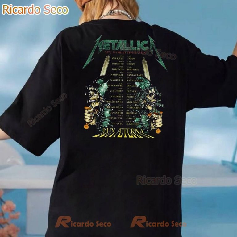 Metallica M72 World Tour 2025 Lux Aeterna Skeleton Knights Tour T-shirt-b bTSOQwR