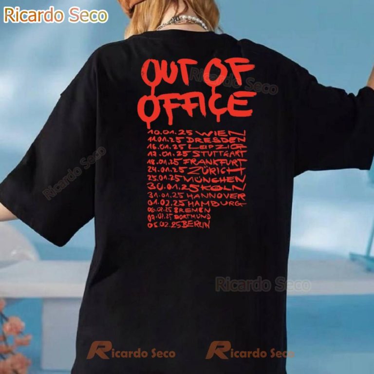 Out Of Office Alligatoah 2025 Tour T-shirt-b vBEbMJO