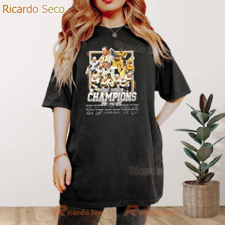 Pacific Division Champions 2025 Signatures T-shirt-a LYjdJI8