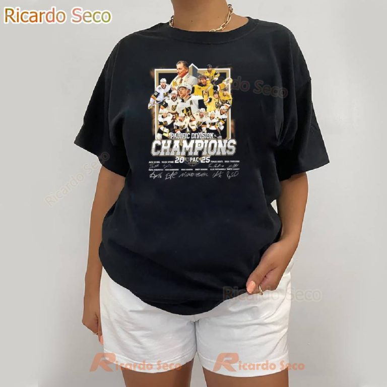 Pacific Division Champions 2025 Signatures T-shirt-b Eb8kzZy