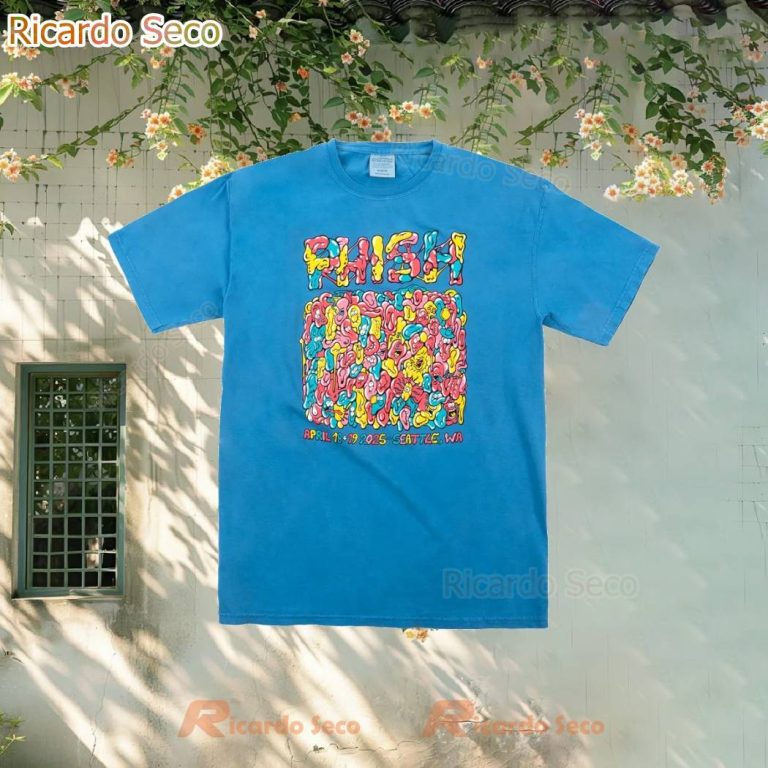 Phish Seattle Gum Wall Spring Tour 2025 T-shirt vhQc1f6