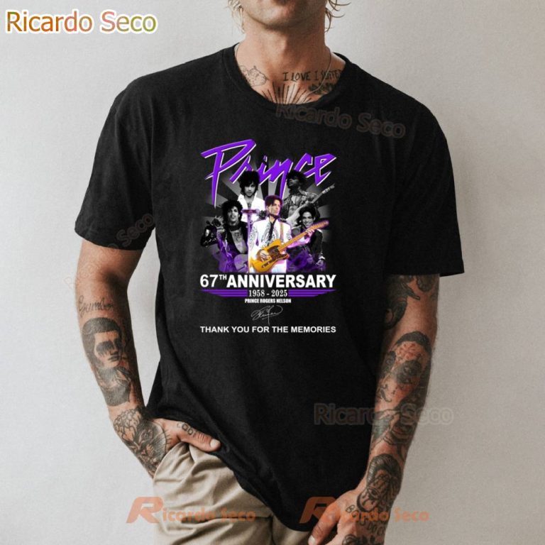 Prince 67th Anniversary 1958-2025 T-shirt-b LOiWGsR