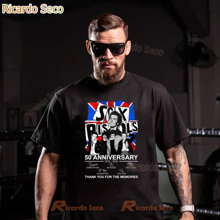 Sex Pistols 50th Anniversary 1975-2025 Classic Men Shirt-a IHkMUA3
