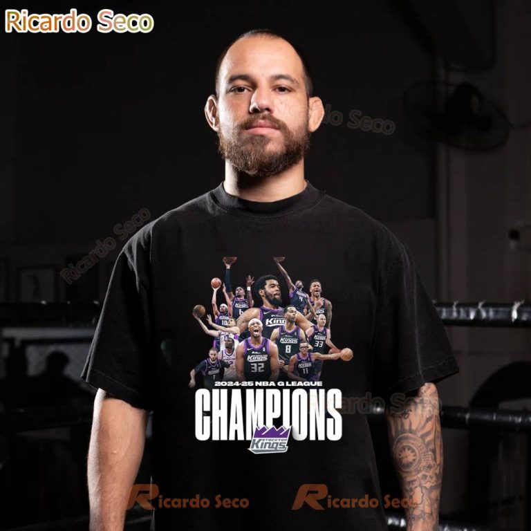 Stockton Kings 2024-25 Nba G League Champions T-shirt Rz7QEMg
