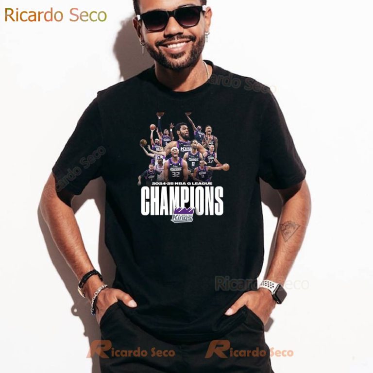 Stockton Kings 2024-25 Nba G League Champions T-shirt-b hLSKkVa