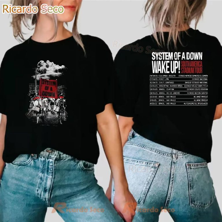 System Of A Down South America Stadium Tour 2025 T-shirt iKQGaNv