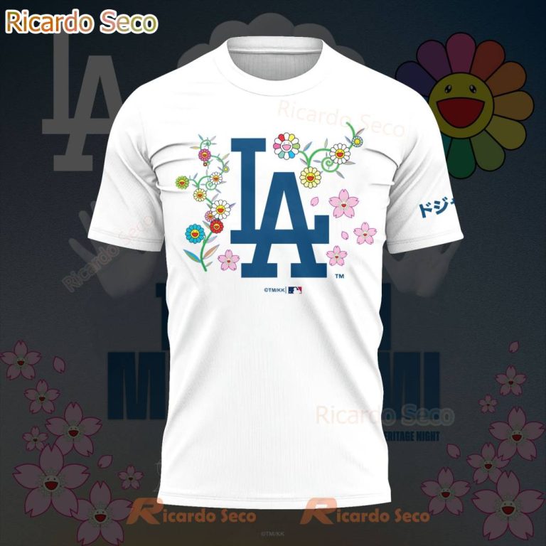Takashi Murakami X Los Angeles Dodgers Japanese Heritage Night T-shirt-a S1UWp9z
