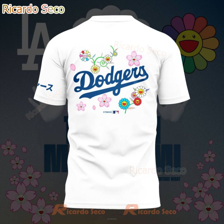 Takashi Murakami X Los Angeles Dodgers Japanese Heritage Night T-shirt-b 3uxwPdO