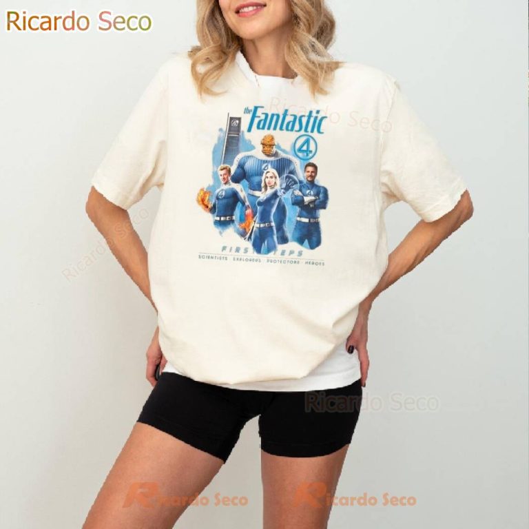 The Fantastic Four First Steps Scientists Explorers Protectors Heroes T-shirt-b ftdxeZL