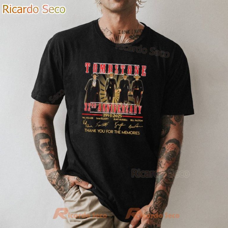 Tombstone 32nd Anniversary 1993-2025 T-shirt-b z80gn3Y