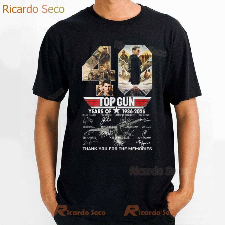 Top Gun 40 Years Of 1986-2026 T-shirt w5cg2Pq