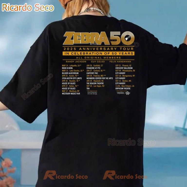 Zebra Celebration 50 Years Anniversary Tour 2025 T-shirt-a 4Rr38dk