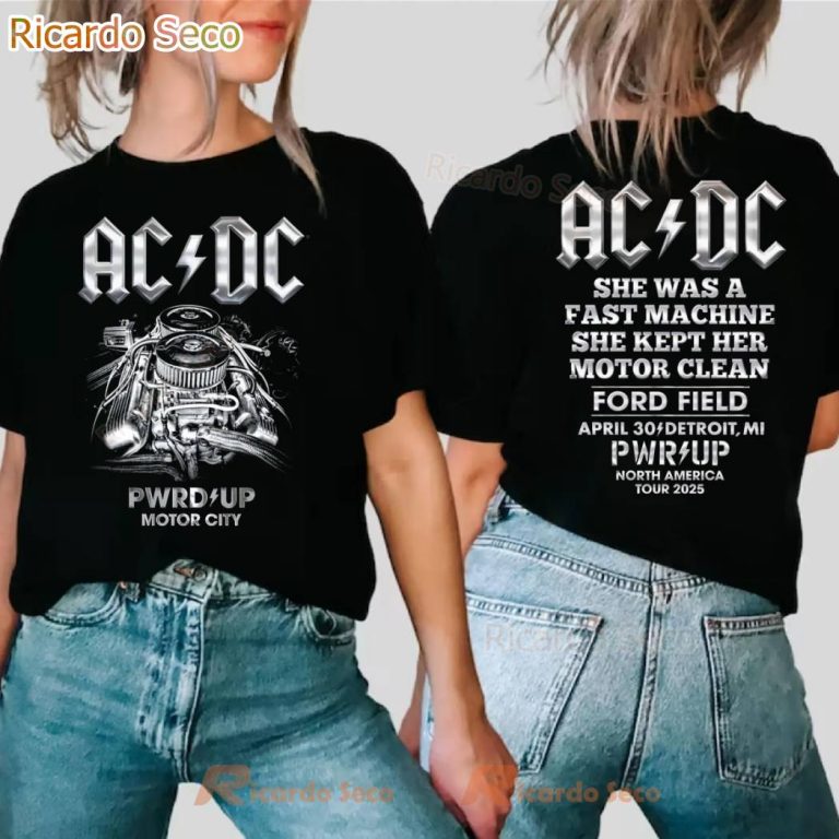 Acdc Detroit Motor City Pwr Up North America Tour 2025 T-shirt-a JQjyt7D