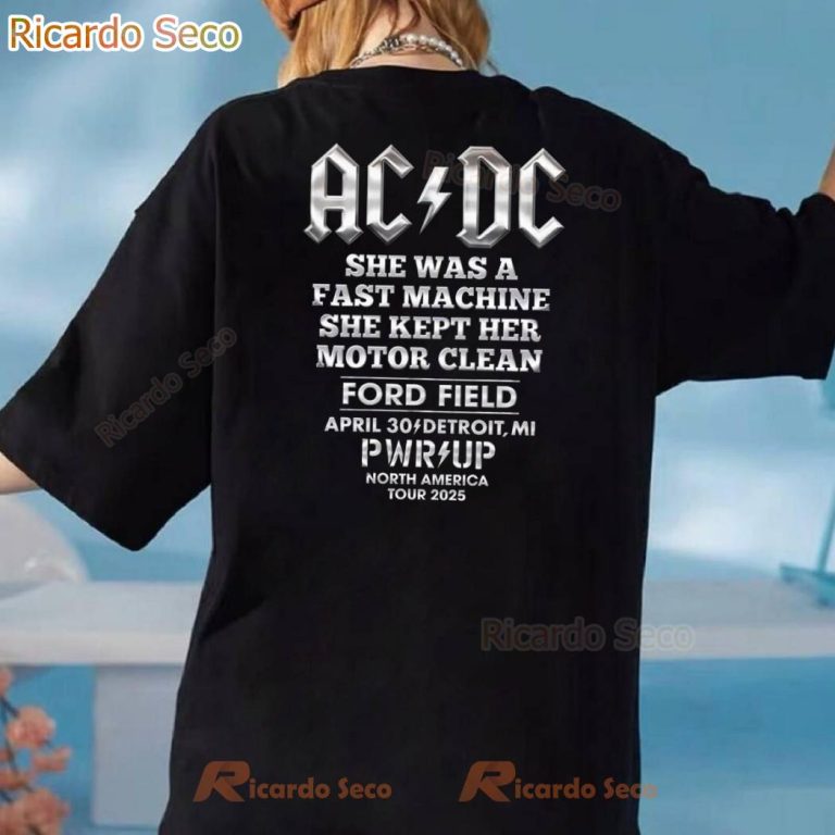 Acdc Detroit Motor City Pwr Up North America Tour 2025 T-shirt-c FBCL0RX