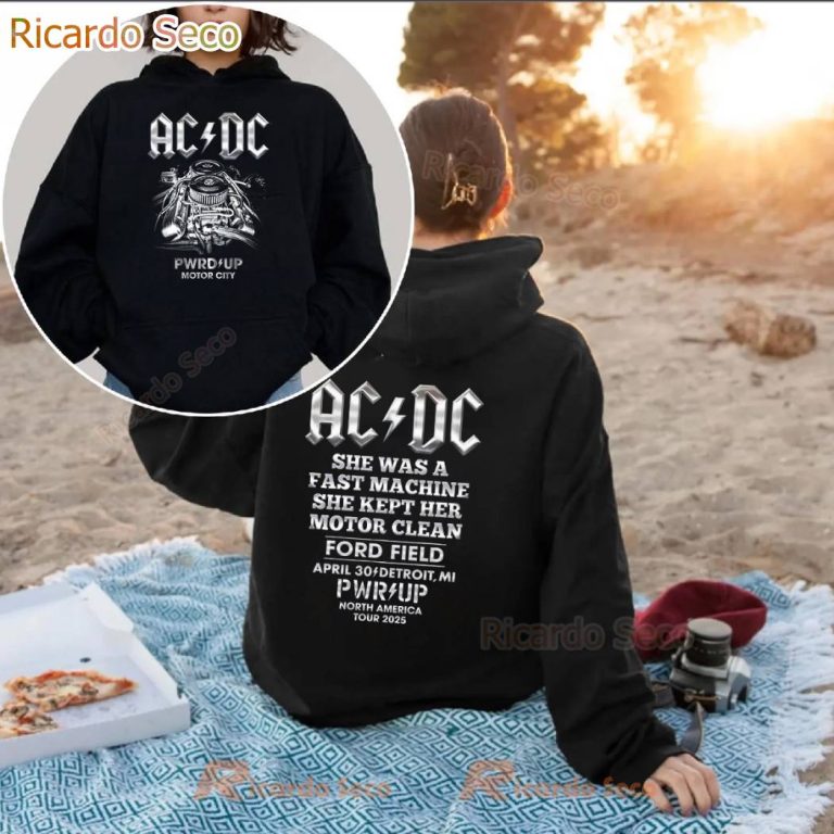 Acdc Detroit Motor City Pwr Up North America Tour 2025 T-shirt 0Dg3EQu