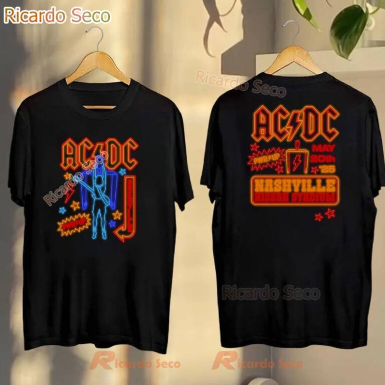 Acdc Nashville Nissan Stadium Pwr Up Tour 2025 T-shirt t4Gsczl
