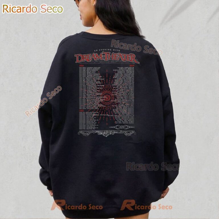 An Evening With Dream Theater 40th Anniversary Rose Crest Tour T-shirt-b BxES2DH