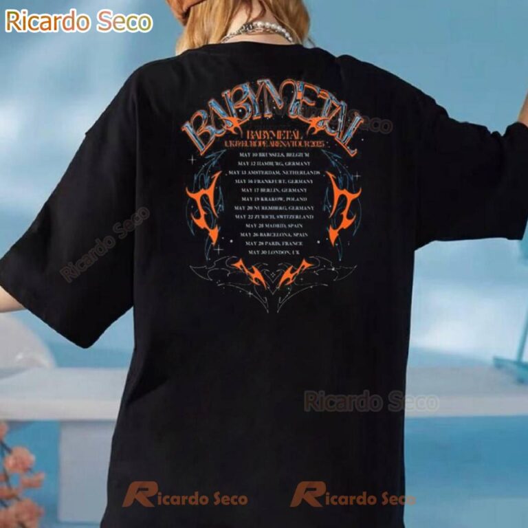Babymetal 123 Thunder UK And Europe Arena Tour 2025 T-shirt-c SJs9li5