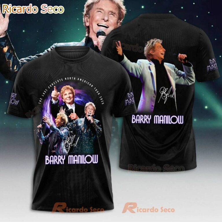 Barry Manilow 61st Anniversary 2025 The Last Concerts Tour T-shirt 9eyjmtT