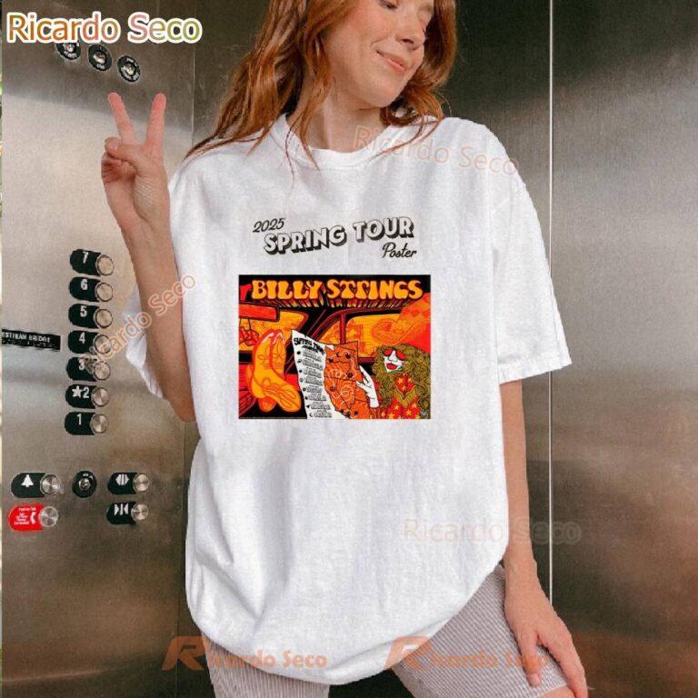 Billy Strings 2025 Spring Tour Poster T-shirt-b HPgY3Sw