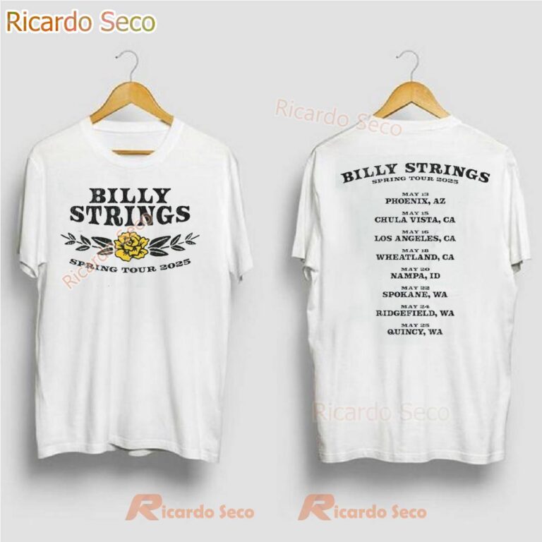 Billy Strings Spring Tour 2025 Yellow Rose Of Texas W May Dates T-shirt-c 4PeKiVC
