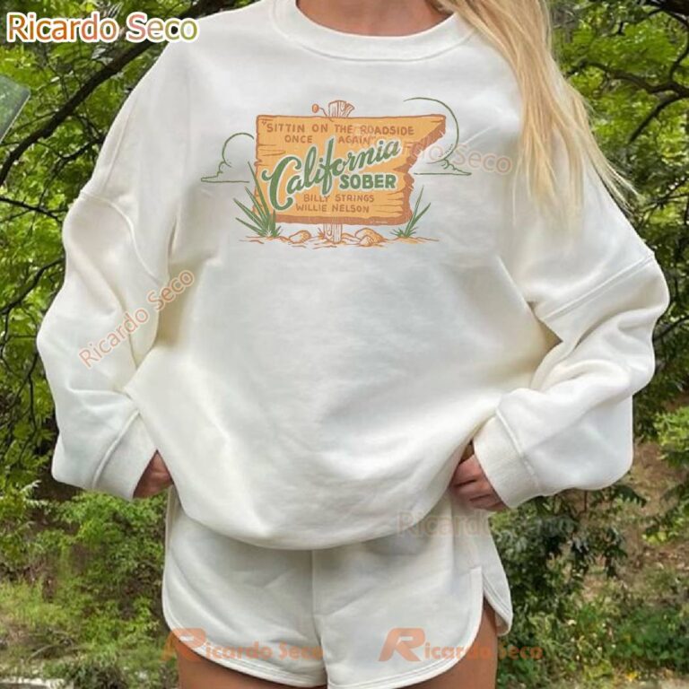 Billy Strings Willie Nelson California Sober Outlaw Tour 2025 T-shirt-b r4euK2s