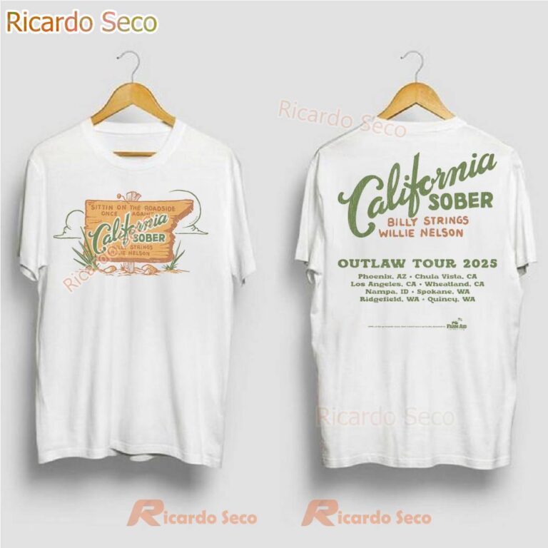 Billy Strings Willie Nelson California Sober Outlaw Tour 2025 T-shirt Q512sGc