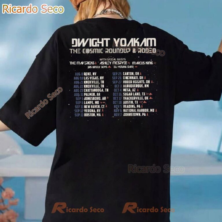Dwight Yoakam 2025 The Cosmic Roundup & Rodeo Tour T-shirt-c OT9rf6H