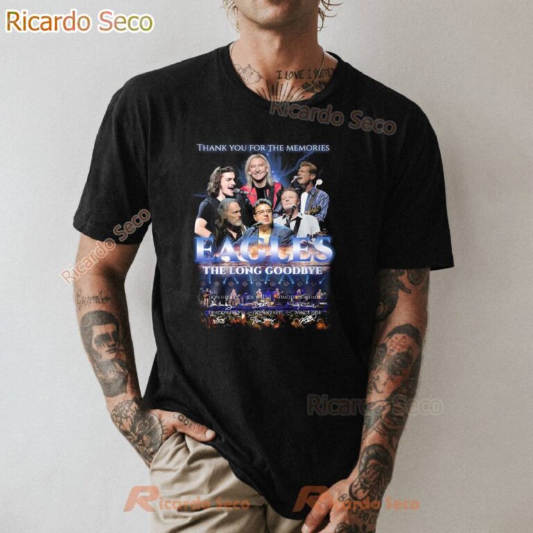 Eagles The Long Goodbye Signature Thank You For The Memories Unisex Tee cMCSdy4