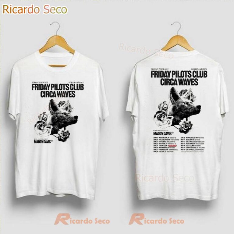Friday Pilots Club North America Spring Tour 2025 T-shirt oPr6AfT