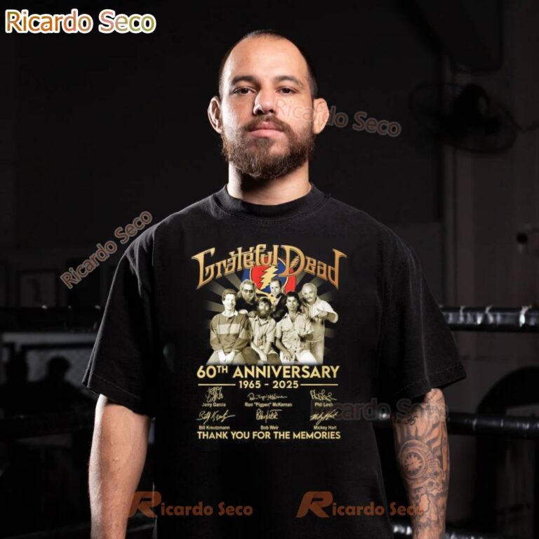 Grateful Dead 1965-2025 60th Anniversary Thank You For The Memories T-shirt 5eQYhxL