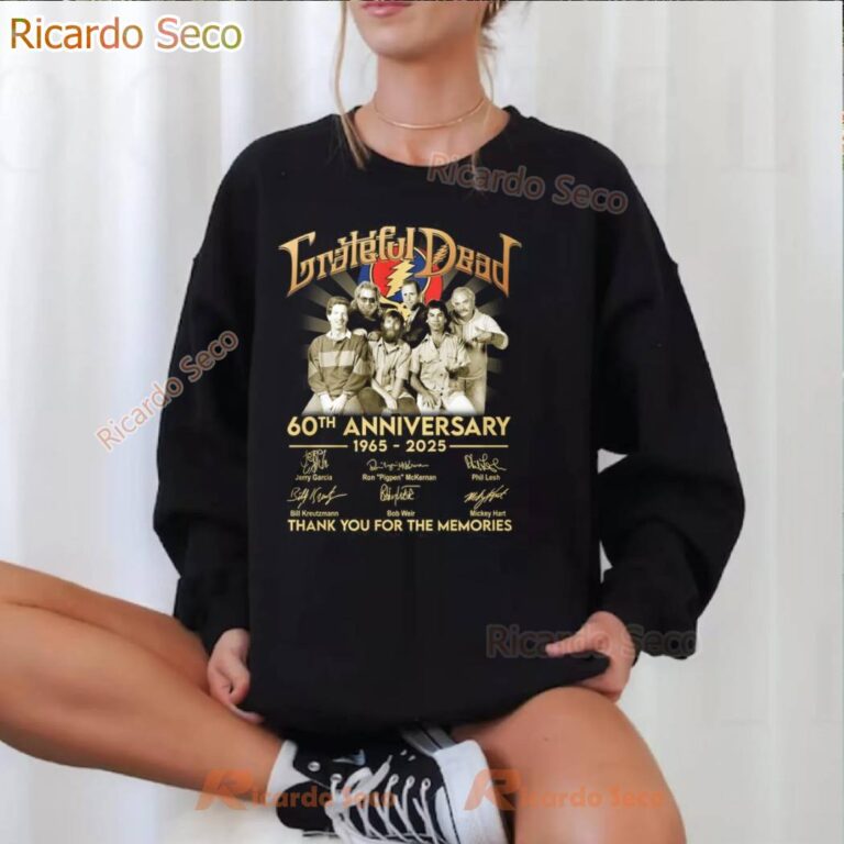Grateful Dead 1965-2025 60th Anniversary Thank You For The Memories T-shirt-a iYS6BNl